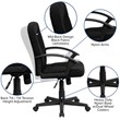 Flash Furniture Mid Back Office Chair with Nylon Arms in Black