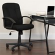 Flash Furniture Mid Back Office Chair with Nylon Arms in Black