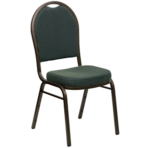 Flash Furniture Hercules Dome Back Banquet Stacking Chair in Green