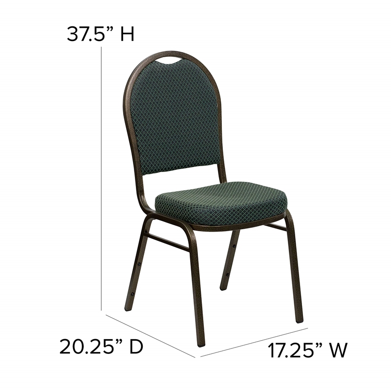 Flash Furniture Hercules Dome Back Banquet Stacking Chair in Green