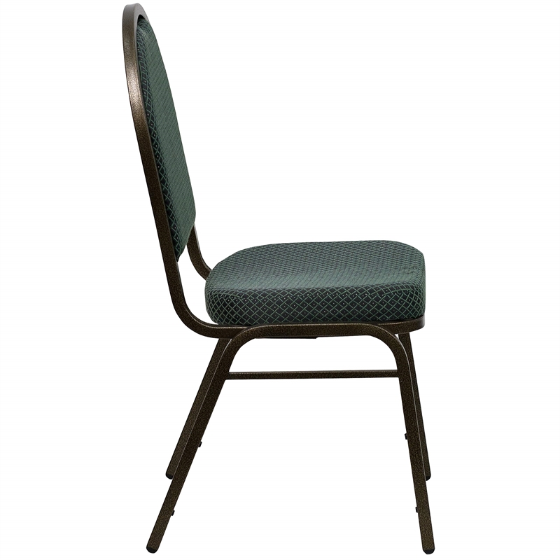 Flash Furniture Hercules Dome Back Banquet Stacking Chair in Green