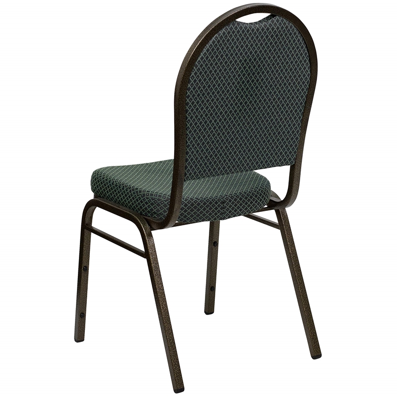 Flash Furniture Hercules Dome Back Banquet Stacking Chair in Green