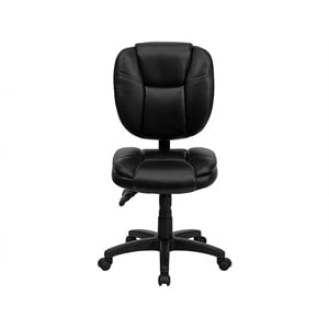 Flash Furniture Mid Back Ergonomic Office Swivel Chair in Black