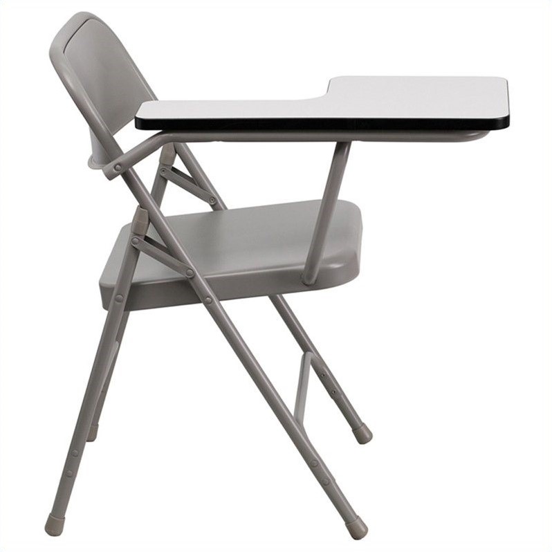 premium steel folding chair with right handed tablet arm