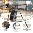 Flash Furniture Premium Steel Folding Chair with Right Hand Tablet Arm