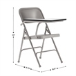 Flash Furniture Premium Steel Folding Chair with Right Hand Tablet Arm