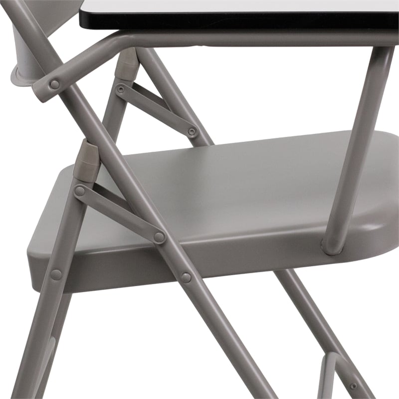 Flash Furniture Premium Steel Folding Chair with Right Hand Tablet Arm