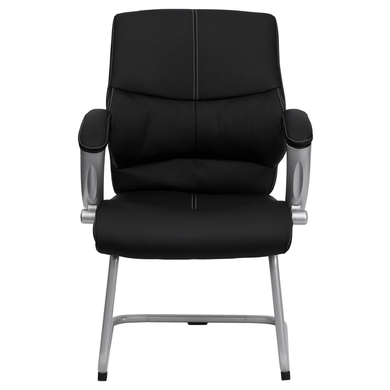 Flash Furniture Executive Side Office Guest Chair with Black Leather