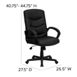 Flash Furniture Mid Back Office Chair in Black