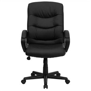 flash furniture mid back office chair in black
