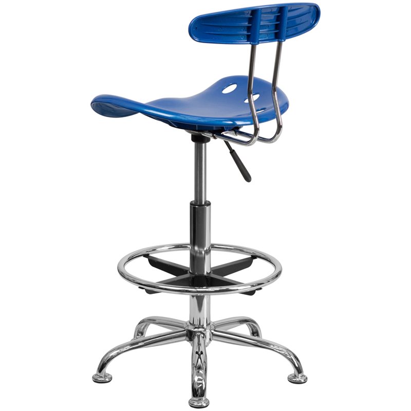 Flash Furniture Drafting Stool in Bright Blue