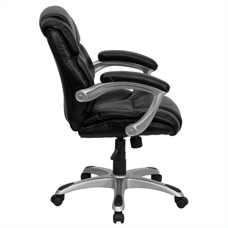 Flash Furniture Mid Back Black Leather Office Task Office Chair