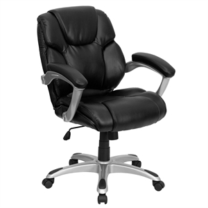 Flash Furniture Mid Back Black Leather Office Task Office Chair