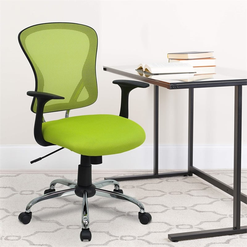 Flash Furniture Mid Back Mesh Office Chair in Green