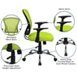 Flash Furniture Mid Back Mesh Office Chair in Green