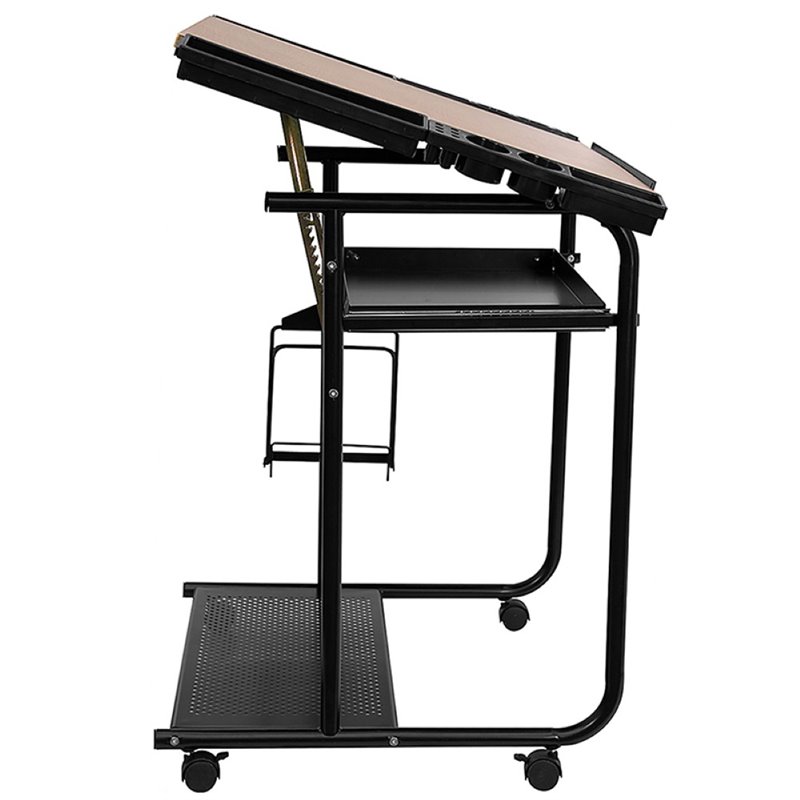 Flash Furniture Adjustable Drawing Table with Black Frame Cymax Business