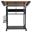 Flash Furniture Adjustable Drawing Table with Black Frame