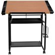 Flash Furniture Adjustable Drawing Table with Black Frame