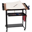 Flash Furniture Adjustable Drawing Table with Black Frame