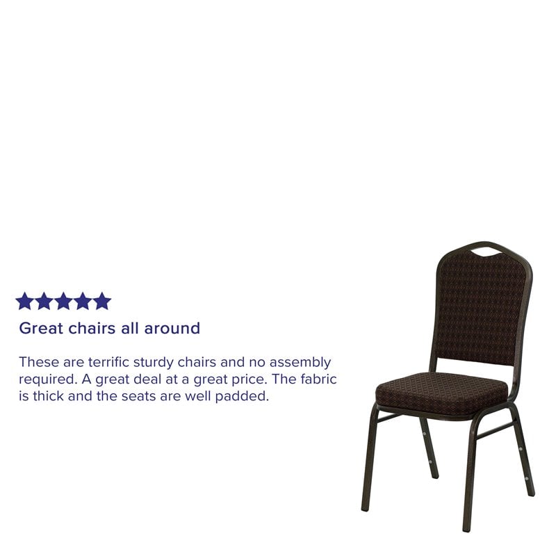 Flash Furniture Hercules Stacking Banquet Stacking Chair in Brown