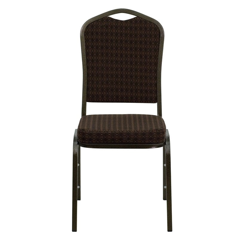 Flash Furniture Hercules Stacking Banquet Stacking Chair in Brown