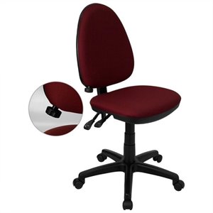 flash furniture contemporary dome mid back office swivel chair in burgundy and black