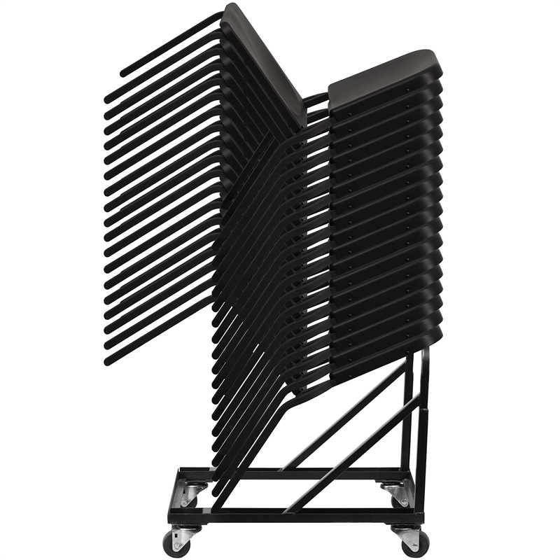 Flash Furniture Band Music Stacking Chair Dolly in Black