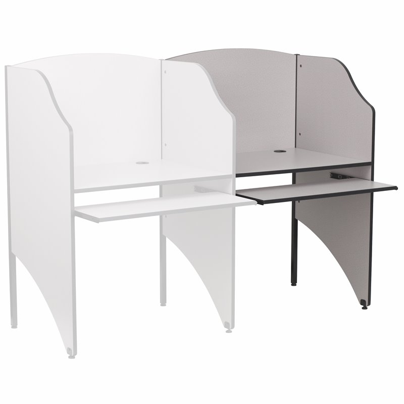 Flash Furniture Student Desk in Black and Gray