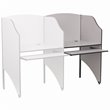 Flash Furniture Jordan Add-On Study/Computer Carrel - Nebula Grey Finish