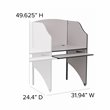 Flash Furniture Jordan Add-On Study/Computer Carrel - Nebula Grey Finish