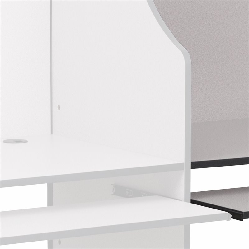 Flash Furniture Jordan Add-On Study/Computer Carrel - Nebula Grey Finish