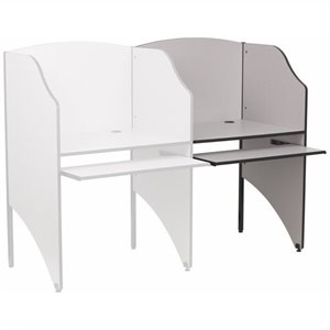 flash furniture contemporary laminate starter study carrel add-on