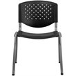 Flash Furniture Hercules Plastic Perforated Back Stacking Chair in Black
