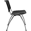 Flash Furniture Hercules Plastic Perforated Back Stacking Chair in Black