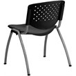 Flash Furniture Hercules Plastic Perforated Back Stacking Chair in Black