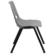 Flash Furniture Hercules Ergonomic Shell Back Stacking Chair in Gray