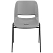 Flash Furniture Hercules Ergonomic Shell Back Stacking Chair in Gray