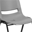 Flash Furniture Hercules Ergonomic Shell Back Stacking Chair in Gray