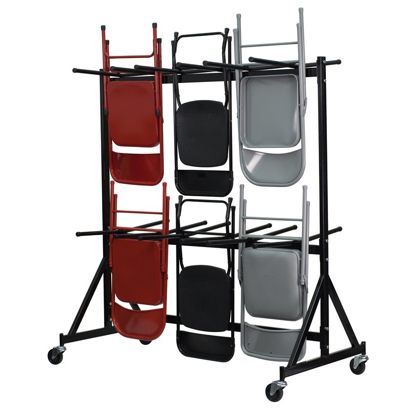 Flash Furniture Folding Chair Dolly in Black