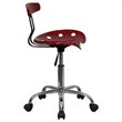 Flash Furniture Vibrant Computer Office Swivel Chair Seat in Red Wine