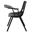 Flash Furniture Plastic Classroom Chair in Black with Left Arm Tablet