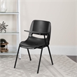 Flash Furniture Plastic Classroom Chair in Black with Left Arm Tablet