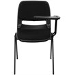 Flash Furniture Padded Plastic Classroom Chair in Black with Left Arm Tablet