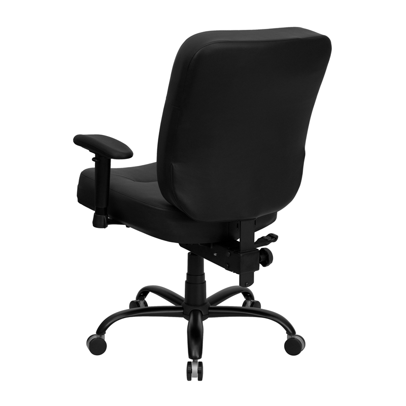 Flash Furniture Hercules Series Leather Office Chair in Black