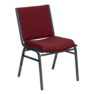 Flash Furniture Hercules Upholstered Stacking Chair in Burgundy