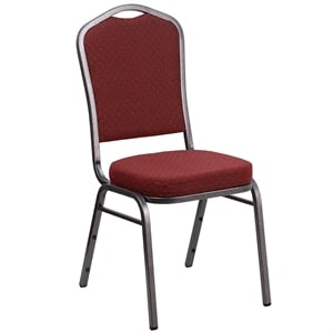 Flash Furniture Hercules Stacking Banquet Stacking Chair in Burgundy