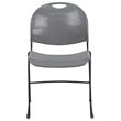 Flash Furniture Hercules Ultra Compact Stacking Chair in Gray and Black