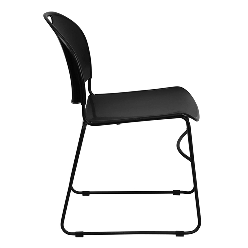 Flash Furniture Hercules Ultra Compact Stacking Chair in Black
