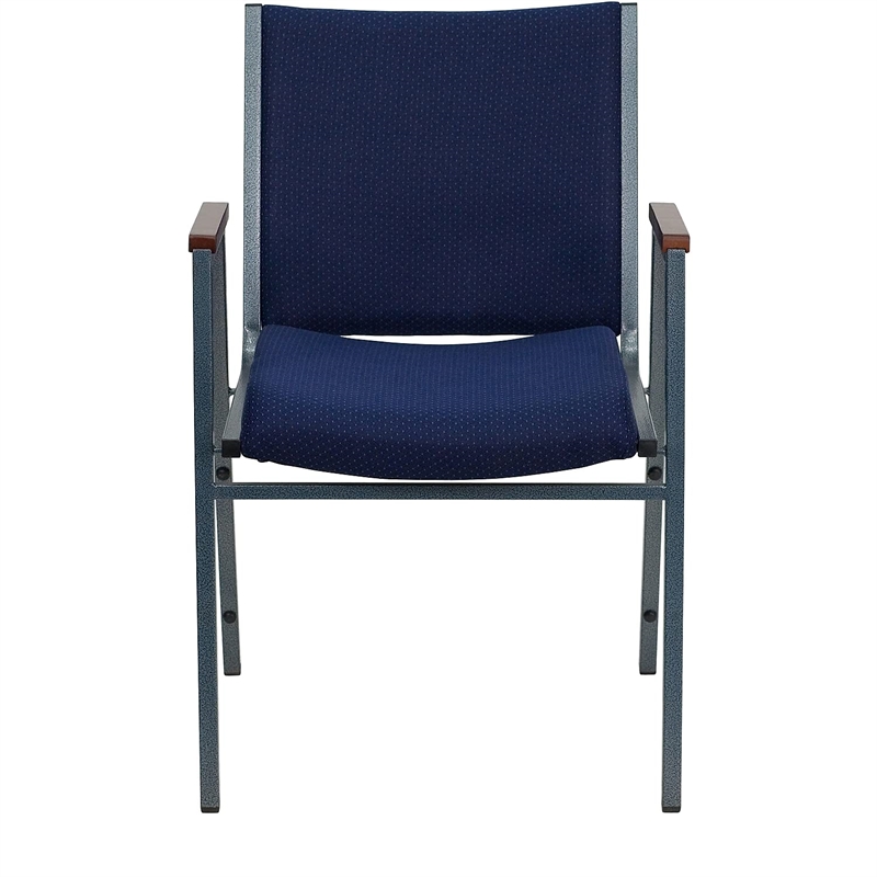 Flash Furniture Hercules Upholstered Stacking Chair in Navy