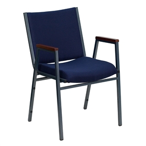 Flash Furniture Hercules Upholstered Stacking Chair in Navy